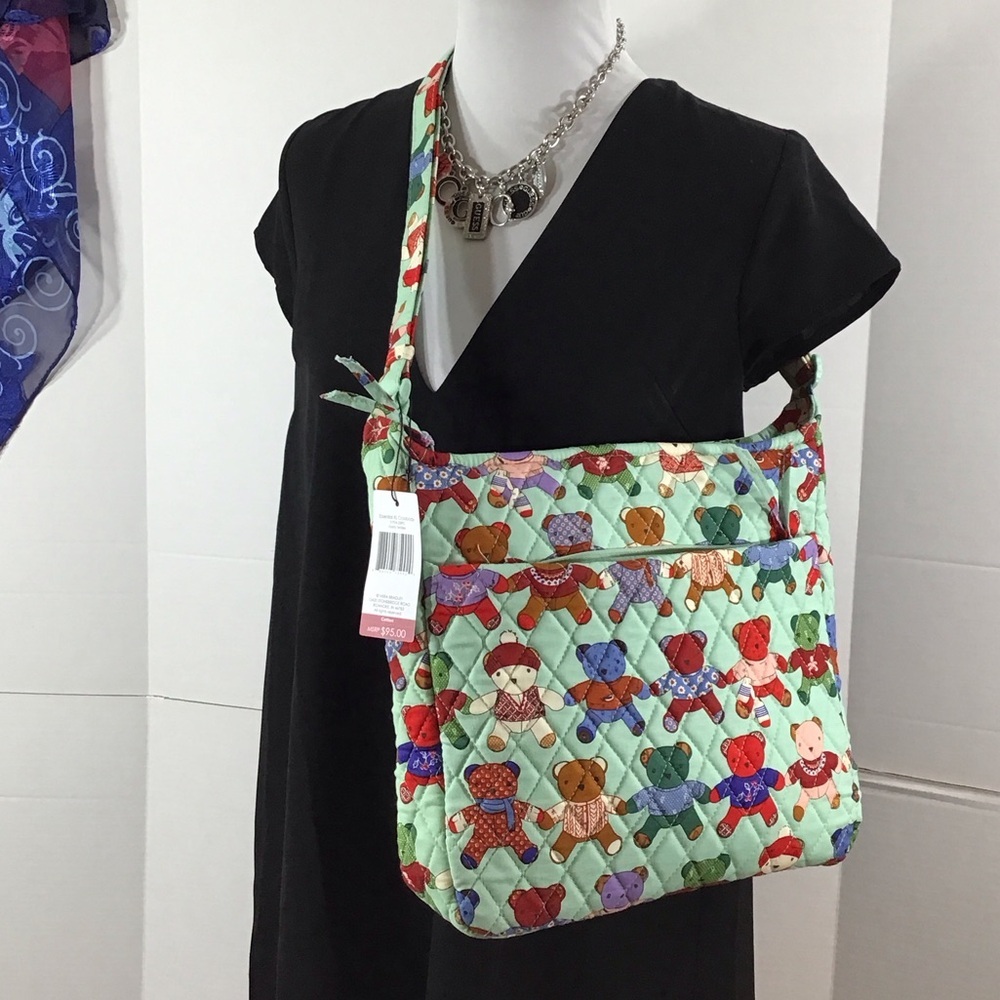 Vera Bradley XL essential crossbody Toasty Teddies NWT